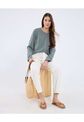 Blusa Para Mujer Manga Larga Color Verde Marca Patprimo #30123479