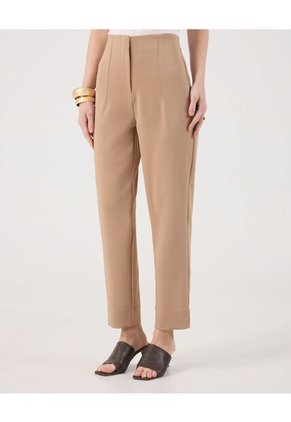 Pantalón Clasico Unicolor  Para Mujer Café Patprimo