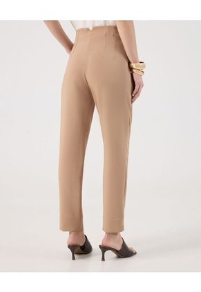 Pantalón Clasico Unicolor  Para Mujer Café Patprimo