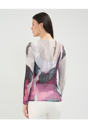 Camiseta Para Mujer Manga Larga Cuello Redondo Color Crudo Marca Patprimo #30093666