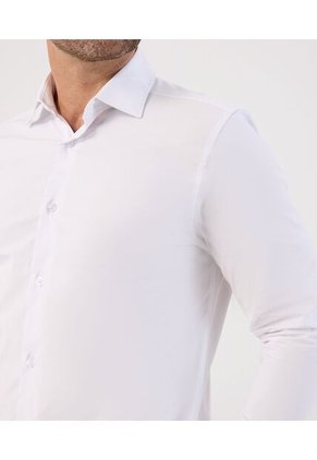 Camisa Formal De Manga Larga Para Hombre Blanco Patprimo