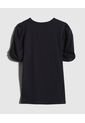Camiseta Con Screen En Frente  Escote Redondo  Para Mujer Negro Patprimo de Patprimo
