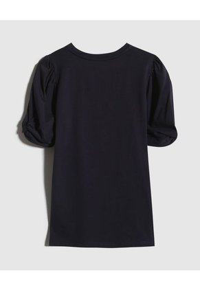Camiseta Con Screen En Frente  Escote Redondo  Para Mujer Negro Patprimo