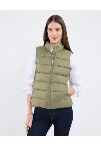 Chaleco Para Mujer Acolchado Color Verde Marca Patprimo #30250040 Patprimo