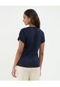 Blusa Con Doblez En Efecto Lino  Para Mujer Azul Patprimo de Patprimo