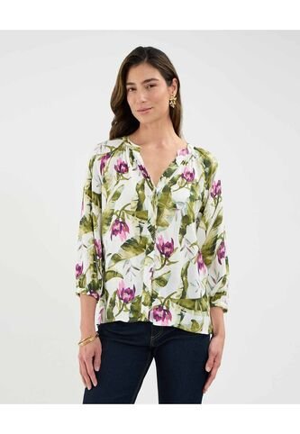 Blusa Para Mujer Manga 3/4 Color Verde Marca Patprimo #30123467 Patprimo