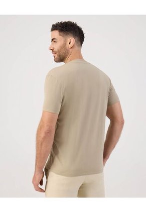Camiseta Básica Cuello Redondo Para Hombre Beige Patprimo