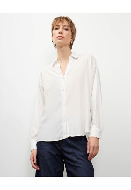 Camisa Para Mujer Manga Larga Color Blanco Marca Patprimo #30010611