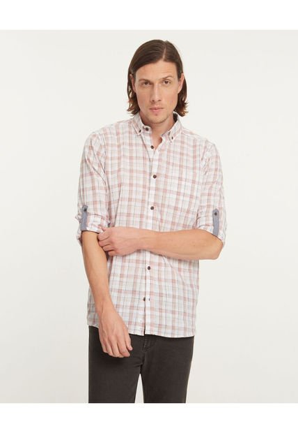 Camisa Para Hombre Manga Larga Con Bolsillo Color Beige Marca Patprimo #44012934