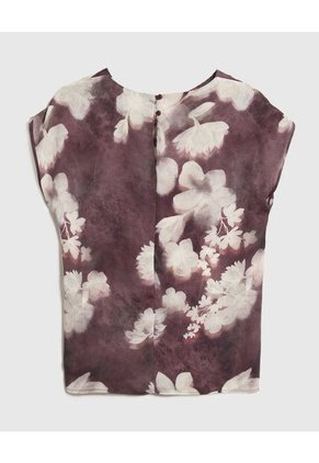 Blusa Para Mujer Manga Corta Color Vino Marca Patprimo #30123555