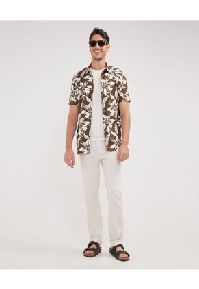 Camisa Para Hombre Manga Corta Sin Bolsillo Color Verde  Marca Patprimo #44013013