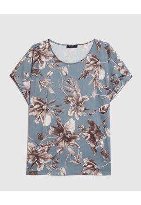 Blusa Para Mujer Manga Corta Color Azul Marca Patprimo #30123575