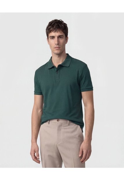 Polo Premium En Tejido Piqué   Para Hombre Verde Patprimo