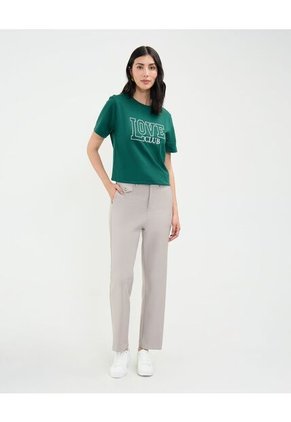 Camiseta Para Mujer Manga Corta Cuello Redondo Color Verde  Marca Patprimo #30093644