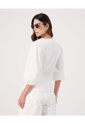 Blusa Para Mujer Manga Corta Color Blanco Marca Patprimo #30123598