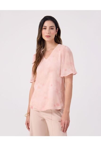 Blusa Para Mujer Manga Corta Color Rosa Marca Patprimo #30123620