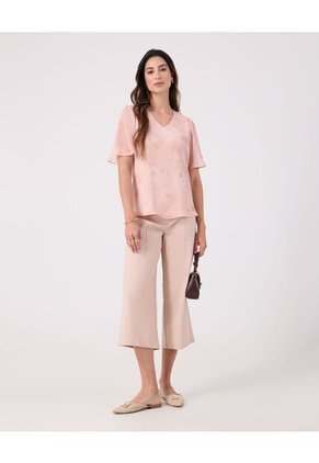 Blusa Para Mujer Manga Corta Color Rosa Marca Patprimo #30123620