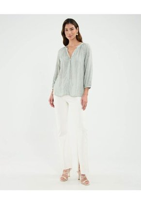 Blusa Para Mujer Manga 3/4 Color Verde Marca Patprimo #30123467