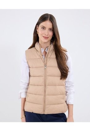 Chaleco Para Mujer Acolchado Color Café Marca Patprimo #30250040