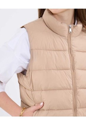 Chaleco Para Mujer Acolchado Color Café Marca Patprimo #30250040