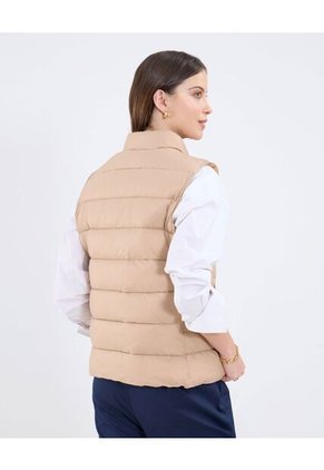 Chaleco Para Mujer Acolchado Color Café Marca Patprimo #30250040