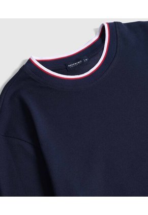 Camiseta  Para Hombre Manga Corta Cuello Redondo Color Azul Marca Patprimo #44097220