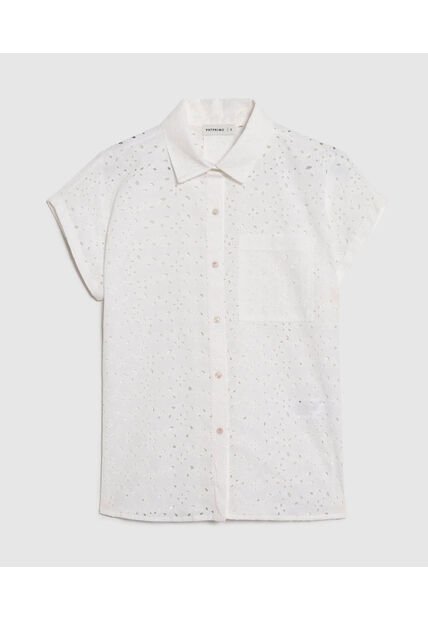 Camisa  Para Mujer Manga Corta Color Blanco Marca Patprimo #30010775