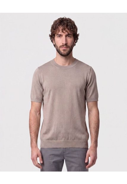 Camiseta Tejida Unicolor  Para Hombre Verde Patprimo