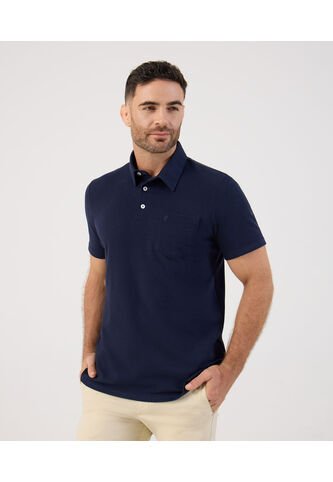 Polo  Para Hombre Cuello Maquina Con Bolsillo Color Azul Marca Patprimo #44117246 Patprimo