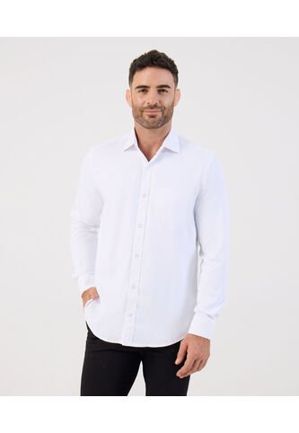 Camisa  Para Hombre Manga Larga Con Bolsillo Cuello I Color Blanco Marca Patprimo #44017339 Patprimo