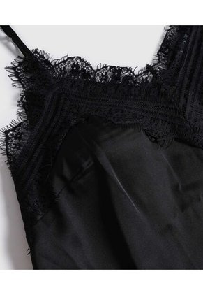 Top  Para Mujer Cuello V Color Negro Marca Patprimo #30220111