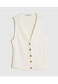 Chaleco  Para Mujer Punto Color Crema Marca Patprimo #30250047 de Patprimo