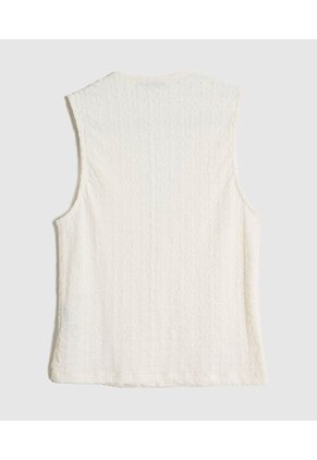 Chaleco  Para Mujer Punto Color Crema Marca Patprimo #30250047