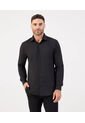 Camisa  Para Hombre Manga Larga Sin Bolsillo Cuello I Color Negro Marca Patprimo #44017342 de Patprimo