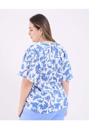 Blusa Para Mujer Manga Corta Color Azul Marca Patprimo #14121382