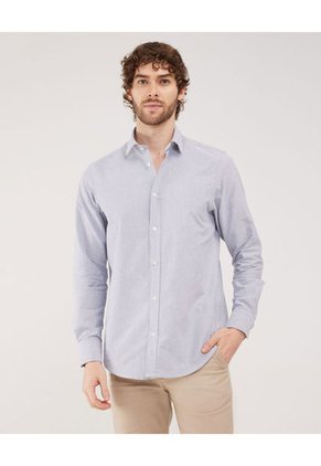 Camisa Para Hombre Manga Larga Sin Bolsillo Color Azul Marca Patprimo #44012988