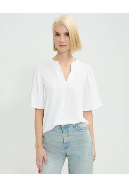 Blusa Para Mujer Manga Corta Color Blanco Marca Patprimo #30123509
