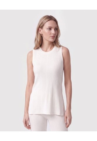 Camiseta En Tejido De Rib Para Mujer  Para Mujer Blanco Patprimo Patprimo