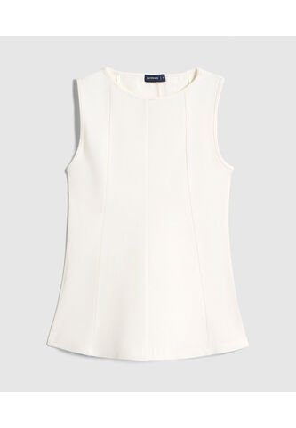 Camiseta  Para Mujer Manga Sisa Cuello Redondo Color Blanco Marca Patprimo #30098335 Patprimo