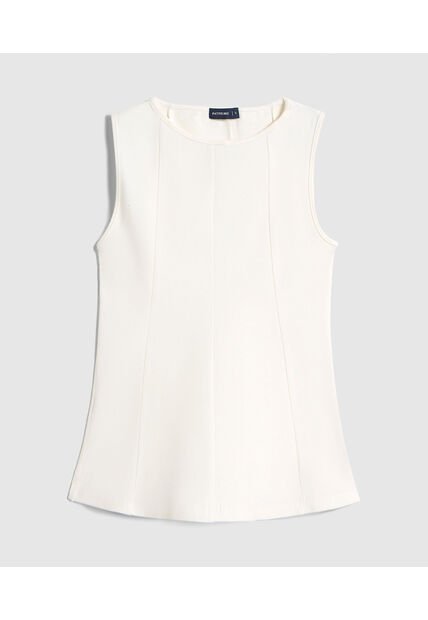 Camiseta  Para Mujer Manga Sisa Cuello Redondo Color Blanco Marca Patprimo #30098335