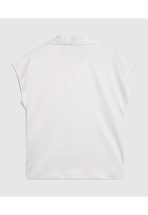 Blusa  Para Mujer Manga Corta Color Blanco Marca Patprimo #30129428