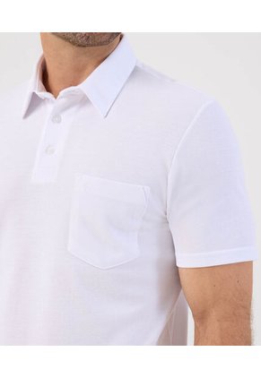 Polo  Para Hombre Cuello Maquina Con Bolsillo Color Blanco Marca Patprimo #44117246