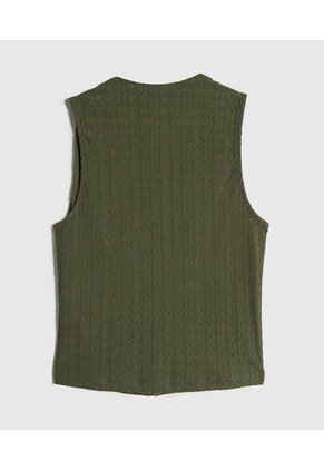 Chaleco  Para Mujer Punto Color Verde Marca Patprimo #30250047