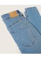 Jean Skinny Tiro Alto Tono Medio Claro  Para Mujer Azul Patprimo de Patprimo