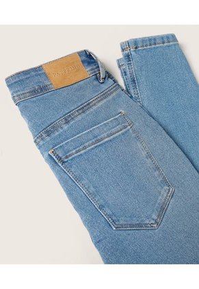 Jean Skinny Tiro Alto Tono Medio Claro  Para Mujer Azul Patprimo
