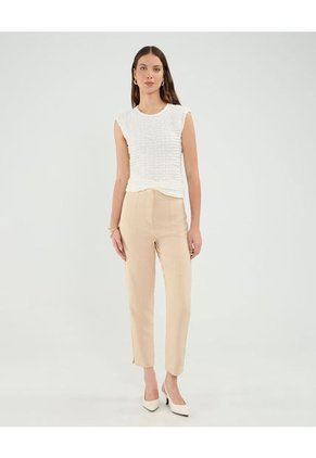 Camiseta Para Mujer Manga Corta Cuello Redondo Color Blanco Marca Patprimo #30093777