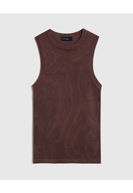 Camiseta  Para Mujer Manga Sisa Cuello Redondo Color Café Marca Patprimo #30093867