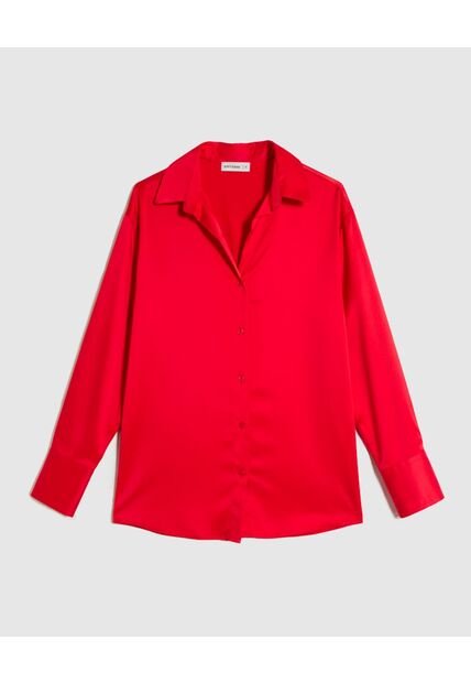 Camisa  Para Mujer Manga Larga Color Rojo Marca Patprimo #30010756