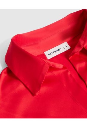 Camisa  Para Mujer Manga Larga Color Rojo Marca Patprimo #30010756