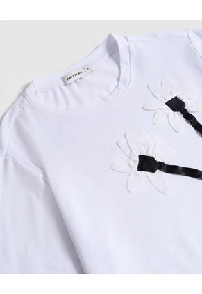 Camiseta  Para Mujer Manga Corta Cuello Redondo Color Blanco Marca Patprimo #30093858